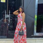 luxury mesh long gown